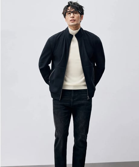 velvet stand-up collar zip-up jacket　SH2438