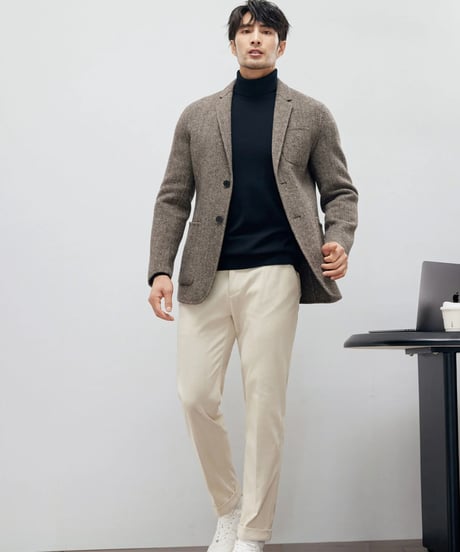 herringbone wool casual jacket /2color　SH2198