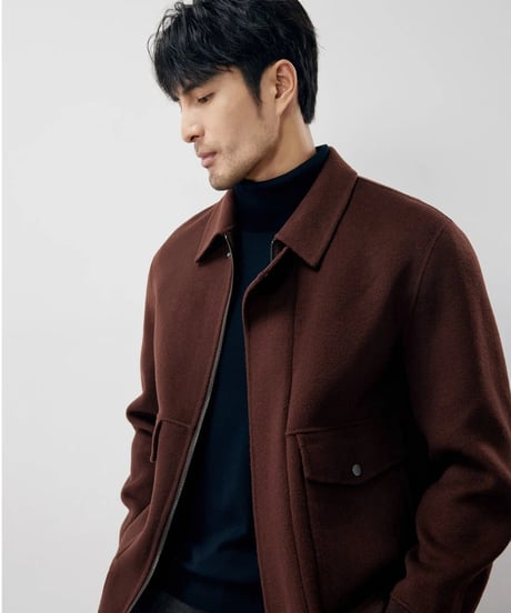 short jacket lapel wool /3color　SH2243