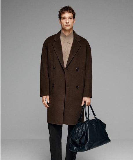 wool coat in mulberry silk /2color　SH2602