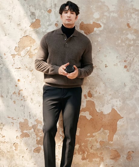 velvet stretch casual pants /2color　SH2389