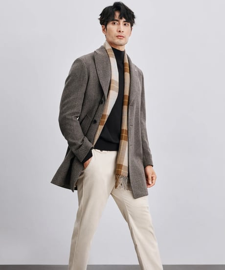 herringbone coat wool 100%　SH2404