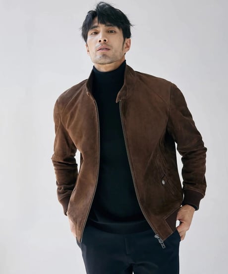 Harrington jacket sheepskin leather /2color　SH2254