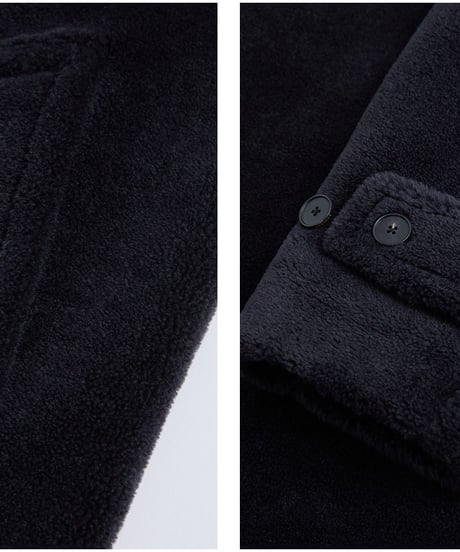 lapel mid-length coat wool 100%　SH2418
