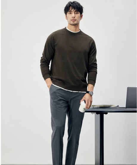 basic cotton round neck T shirt /4color　SH2284