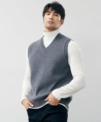 sweater sleeveless V neck wool /3color　SH2233