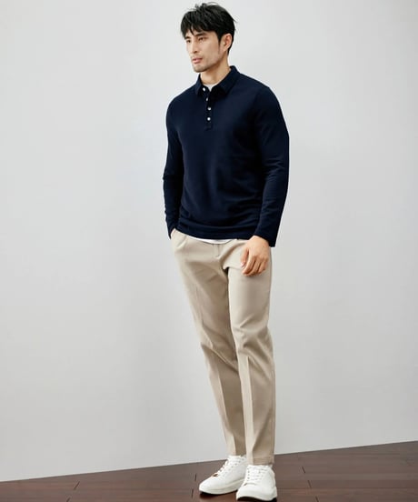 modal wool cotton pique t shirt /2color　SH2270