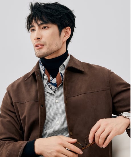 stretch suede jacket /3color　SH2676