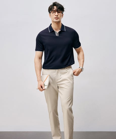 mulberry silk cotton piqué t-shirt /2color　SH2536