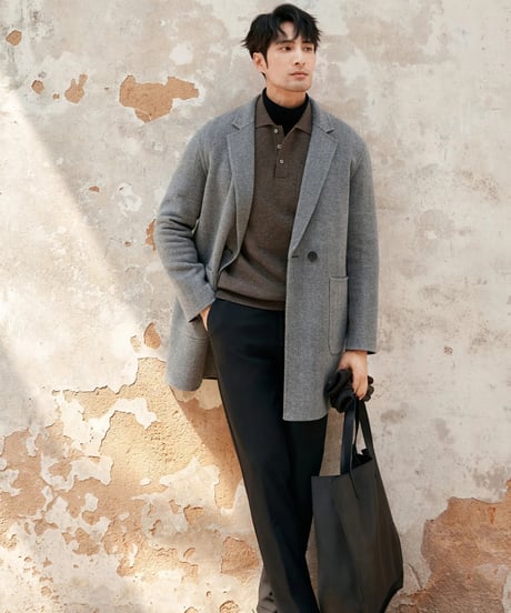 wool stand collar coat　SH2380
