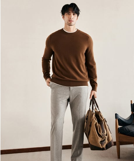 round neck sweater wool 100% /2color　SH2625