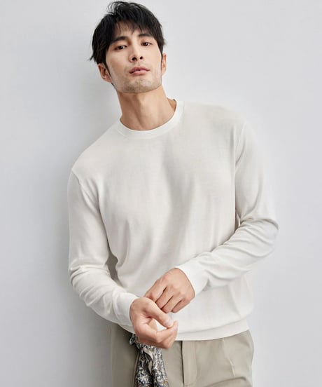 silk cotton sweater /3color　SH2129