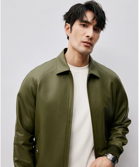 100% sheepskin leather jacket　SH2460
