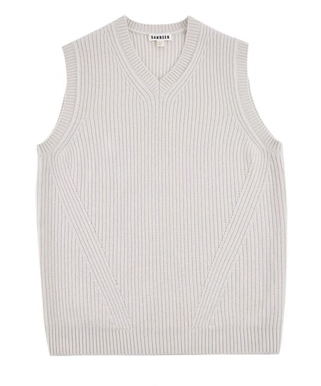 sweater sleeveless V neck wool /3color　SH2233