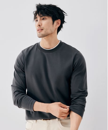 long round neck t-shirt /3color　SH2673