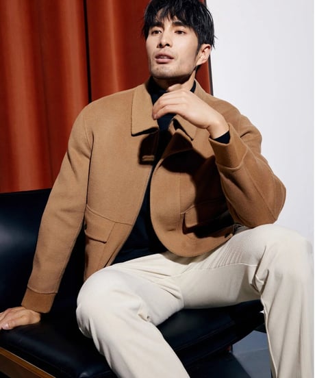 short jacket lapel wool /3color　SH2243