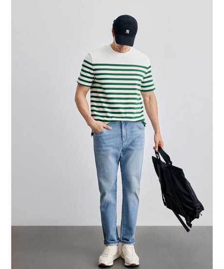 テーパード デニム オールシーズン ダッドパンツ