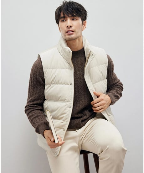 stand collar down vest jacket　SH2186