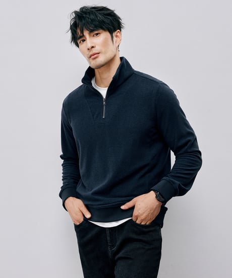half-zip sweatshirt /2color　SH2585