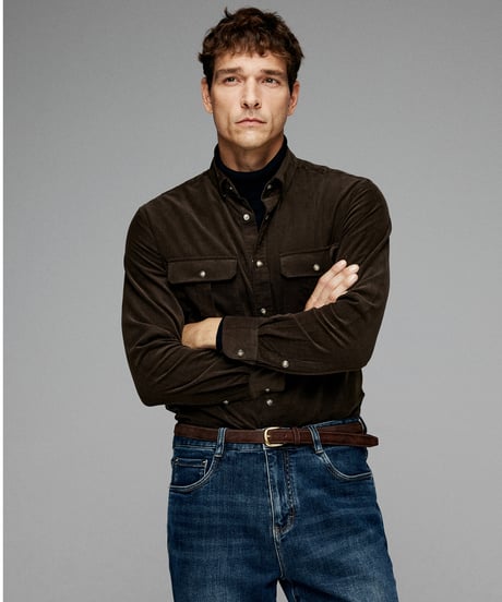 corduroy cotton shirt /2color　SH2639