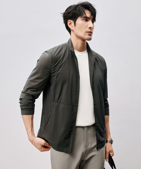 stand collar uv jacket /2color　SH2505