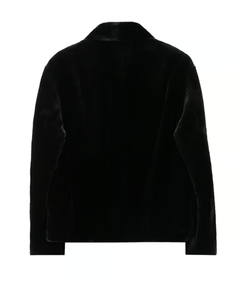zipper fur jacket camel　SH2558