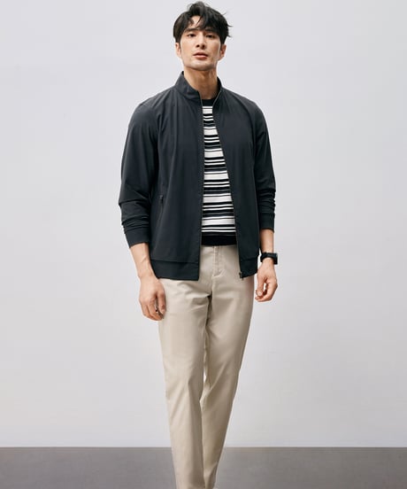 mulberry silk striped t-shirt /2color　SH2557