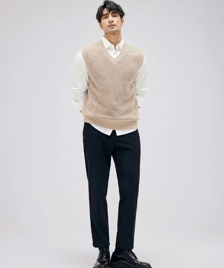 knit vest cashmere 100%　SH2166