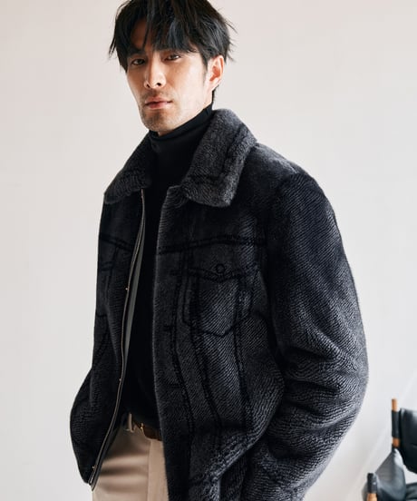 fur jacket silk　SH2697