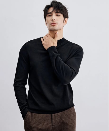 high neck sweater wool 100％ /7color　SH2316
