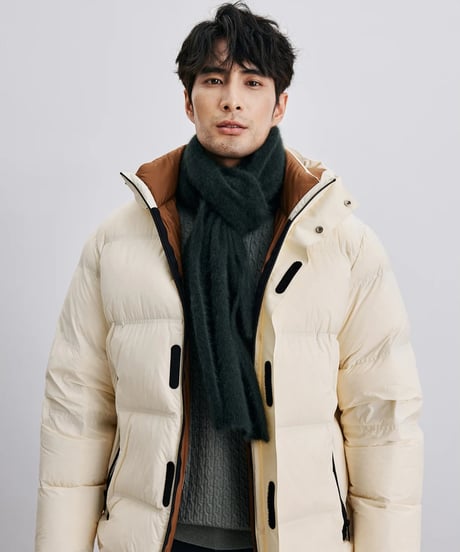 white duck short down jacket /2color　SH2411