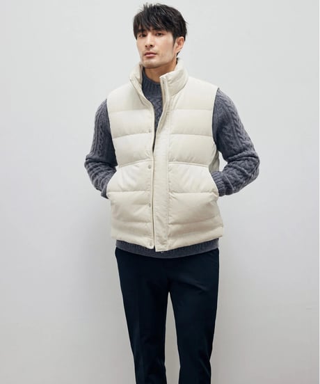 stand collar down vest jacket　SH2186