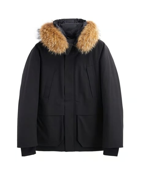 white goose hooded down jacket /2color　SH2433