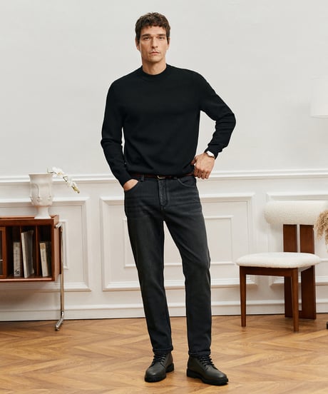 stretch cotton jeans down bottoms　SH2563