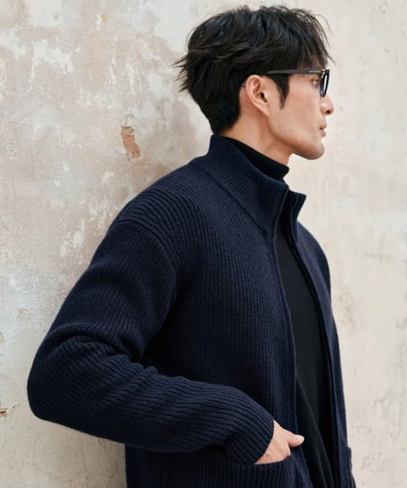 knit cardigan jacket wool 100% /2color　SH2387