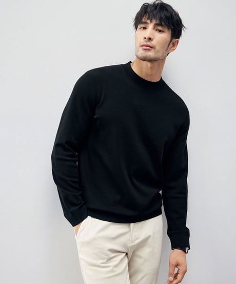 wool high neck sweater /4color　SH2258