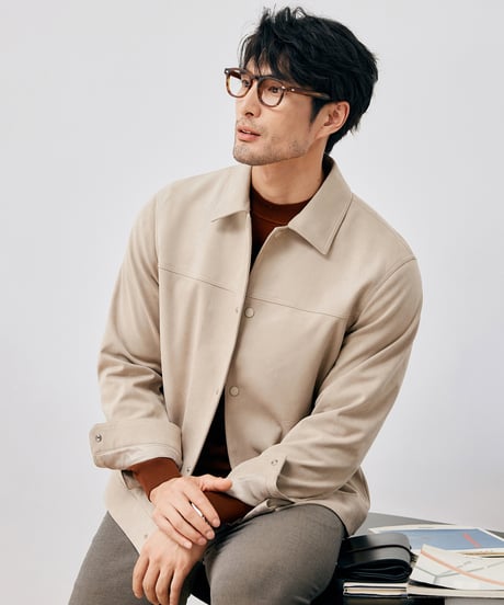 stretch suede jacket /3color　SH2676