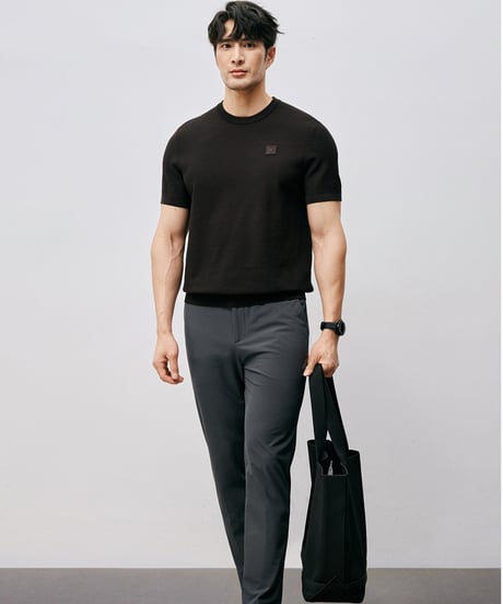 cotton jacquard t-shirt /2color　SH2546