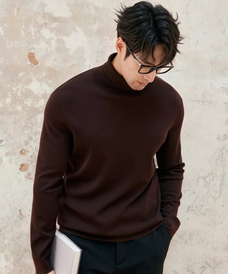 merino wool turtleneck sweater /4color　SH2386