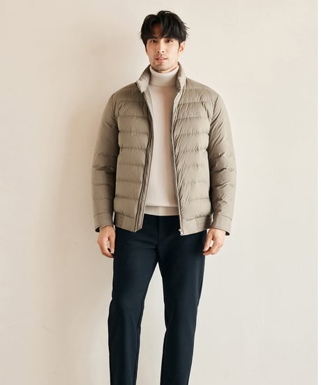 white goose down jacket with stand-up collar　SH2615
