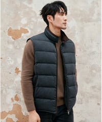 modal wool white goose down vest /2color　SH2403