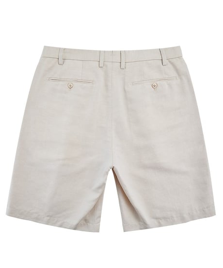 single pleated linen shorts　SH2529