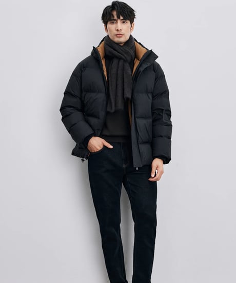 white duck short down jacket /2color　SH2411