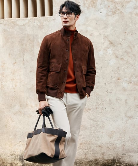 suede leather jacket lamb leather 100%　SH2394