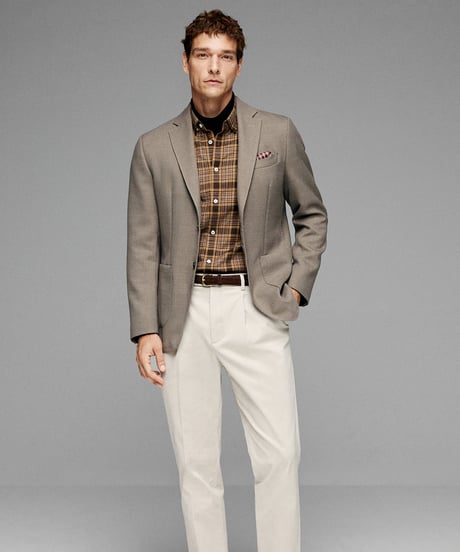 casual pants single pleat straight /2color　SH2606
