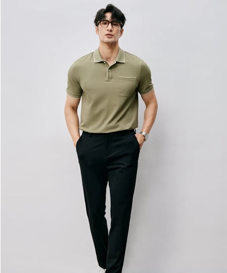 mulberry silk polo shirt /2color　SH2473