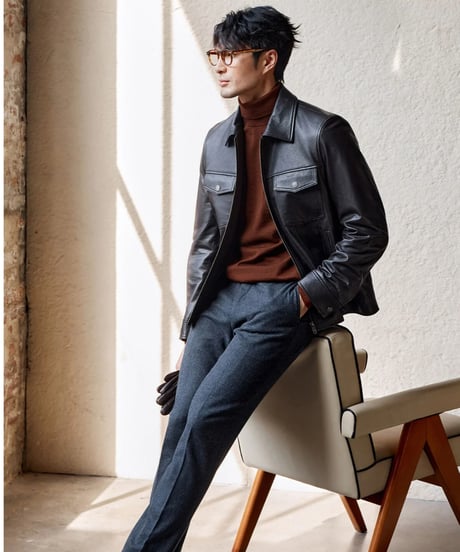 leather jacket sheepskin 100%　SH2330