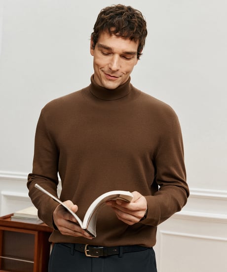 sweater turtleneck cardigan wool thick /5color　SH2572