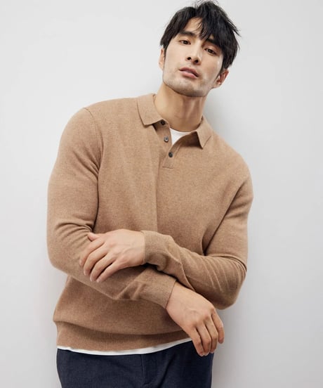 cashmere sweater in original color /2color　SH2215