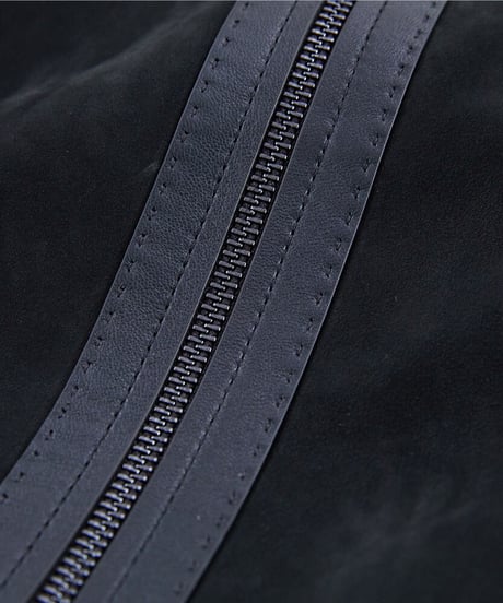 stand collar suede leather jacket 100%　SH2350